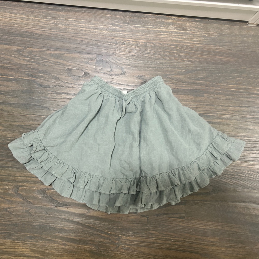 H&M Green Ruffled Skirt